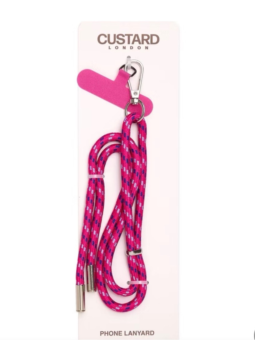 Custard London Pink Purple Rope Phone Lanyard Wristlet Strap New